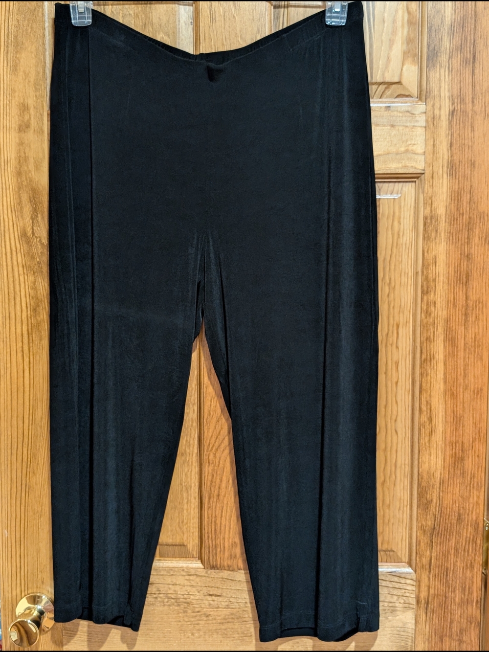 Coldwater Creek Black Wide-Leg Pull-On Cropped Pants